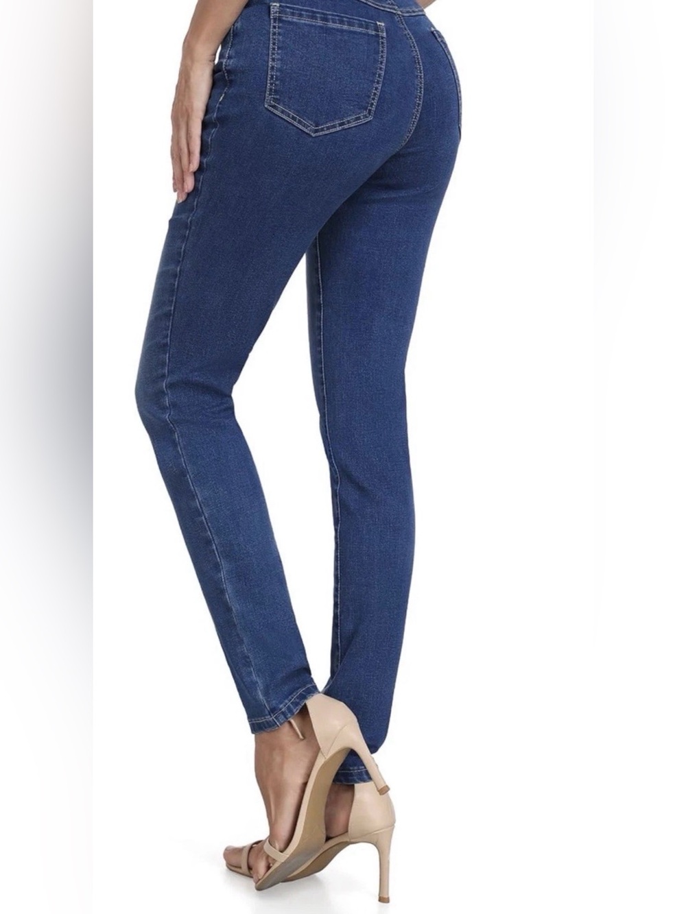 Calvin Klein Women,s Storm Blue High Rise Skinny Ankle Denim Jeans Size 6 NWT - Picture 3 of 16
